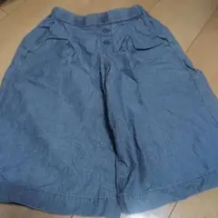 UNIQLO ユニクロ　 GIRLS シャンブレースカートパンツ 120