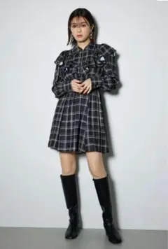 リエンダ♡フロントZIPシャツミニワンピース