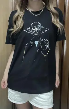 希少　ワンピース　ルフィーシルエット　Tシャツ