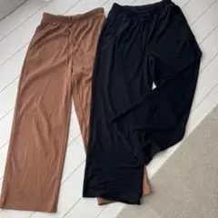 GUブラウン UNIQLOブラック 2点