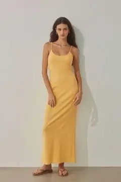 新品　アリシアスタン♡Wellness ドレス パッドin リブ ワンピース M