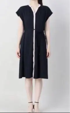 LaTOTALITE ラトータリテ バイカラー フレンチ シャツ ワンピース