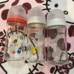 Pigeon 哺乳瓶 3本セット 240ml ガラス製　乳首つきません
