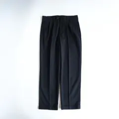 Claiborne ツータックワイドテーパードスラックス　黒　34×32 古着