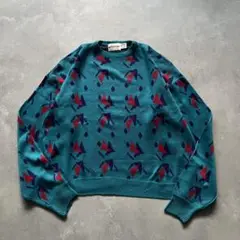 80s-90s McGREGOR USA製 アクリルニットセーター 総柄 L