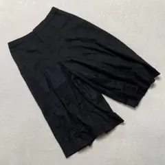 INDIVIキュロットパンツ タック入り ミドルブラック 40