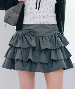 OLIVE des OLIVE ドロストティアードミニスカート