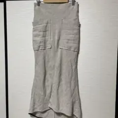 NOBLE ドンゴロスAラインスリットスカート2