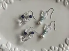 ハンドメイド ピアス 2点セット(No.61)