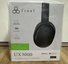 final UX3000 ワイヤレスノイズキャンセリングヘッドフォン ブラック