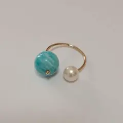 Hirotaka アマゾナイト×パール イヤーカフ K10 限定 ヒロタカ 完売