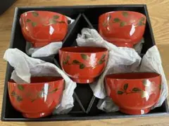 特選漆器 お椀 5個セット