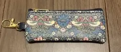 花柄印鑑ケース ゴールドクリップ付き