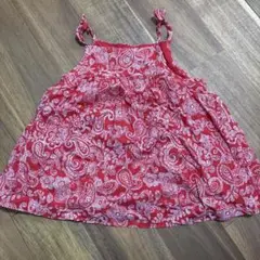 baby GAP 赤 ペイズリー柄 タンクトップ 110cm