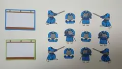 剣道★色紙・寄せ書き用シール12枚セット★卒業　引退　卒団　アルバム