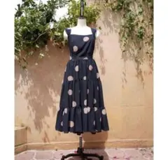herlipto Polka Dot Open Back Dress
