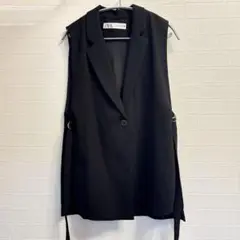 ZARA ブラック ノースリーブジャケット