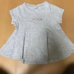 petit main グレー チュニック風Tシャツ 100
