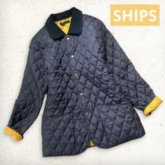 冬物セール ships シップス アウター キルティング コート ネイビー S