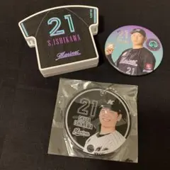 千葉ロッテマリーンズ　21石川柊太選手　2025　BSW　3点セット