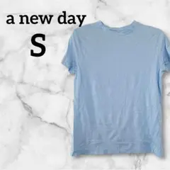 お値下げ歓迎⭐️ a new day 【S】 水色 半袖Tシャツ シンプル
