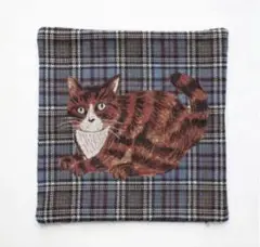 新品　松尾ミユキ　クッションカバー　45cm角　maron 猫　ねこ　ネコ