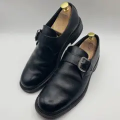 REGAL リーガル シボ革 シングルモンク レザーシューズ ブラック 26cm