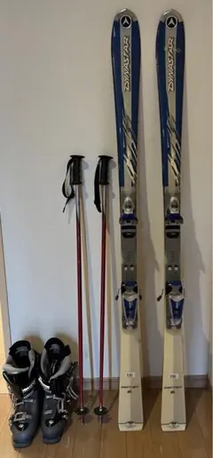 ダイナスタースキー160cm•ブーツ24.5・子供用プラチックスキーおまけ付き