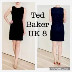 Ted Bakerの紺のフィット感あるキラキラミニドレス/ワンピース