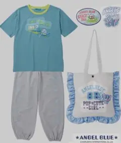 完売品M未使用エンジェルブルー新品トートバッグ付パジャマ部屋着ルームウェア旅行