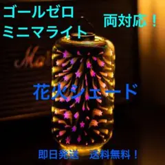 ゴールゼロ ミニマライト 3D硝子 花火シェード&カバー 星柄