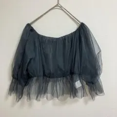 【美品】Pour Vous オフショルダー チュール トップス オケージョン Ｍ