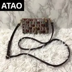 ATAO 手帳型 携帯カバー スマートフォンケース ショルダー ウォレット