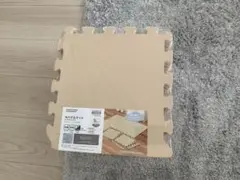 新品　極厚2㎝ 抗菌防臭Nパズルマット 9枚 ふち付き　ベージュ