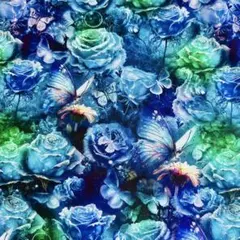 ❣️【限定】☆幻の蝶々&バラ柄　綿100% シーチング生地110x1M