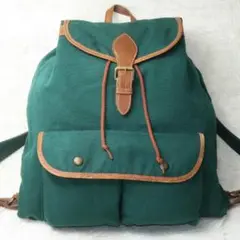 LONGCHAMP コットン キャンバス リュック サック デイ バッグ パック