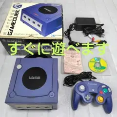 【動作確認済】ゲームキューブ　本体　ソフト　セット　バイオレット　①