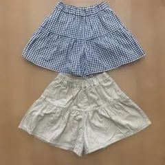 ＧＵ　ティアードキュロット　130 2枚セット
