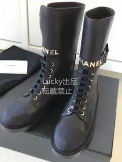 シャネル CHANEL レースアップシューズ ショートブーツ