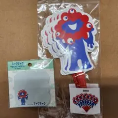 Expo 2025公式キャラクターミャクミャク分身扇子と付箋