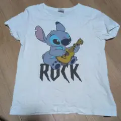 スティッチ ギター Tシャツ ホワイト160