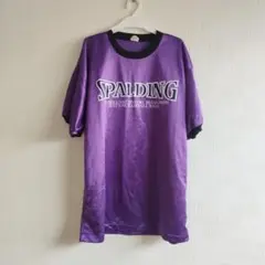 SPALDING 紫 半袖 Tシャツ M