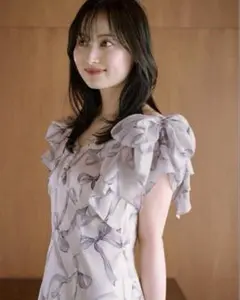 snidel リボンスリーブデザインワンピース