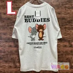 トムとジェリー　タフィー　目隠し　メンズ　Tシャツ　アニメ　良い服　刺繍　衣類