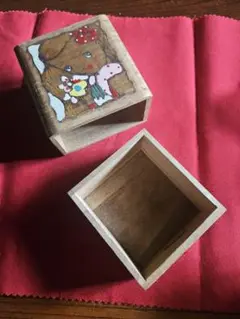 昭和レトロ木製小物入れ