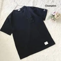 チャンピオン　ブラック Tシャツ　L ユニセックス　カジュアル　綿ポリ混