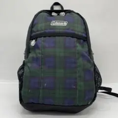 BN5887●Coleman リュック グリーン×ブラック チェック柄 キッズ