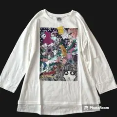 新品未使用 スカラー プリントＴシャツ オフホワイト スカラ子ちゃん