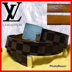 【LOUIS VUITTON】美品ルイヴィトン サンチュールギャレ ダミエ 茶