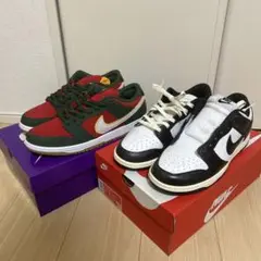 早い者勝ち!新品Nike Dunk Low スニーカー 2足セット